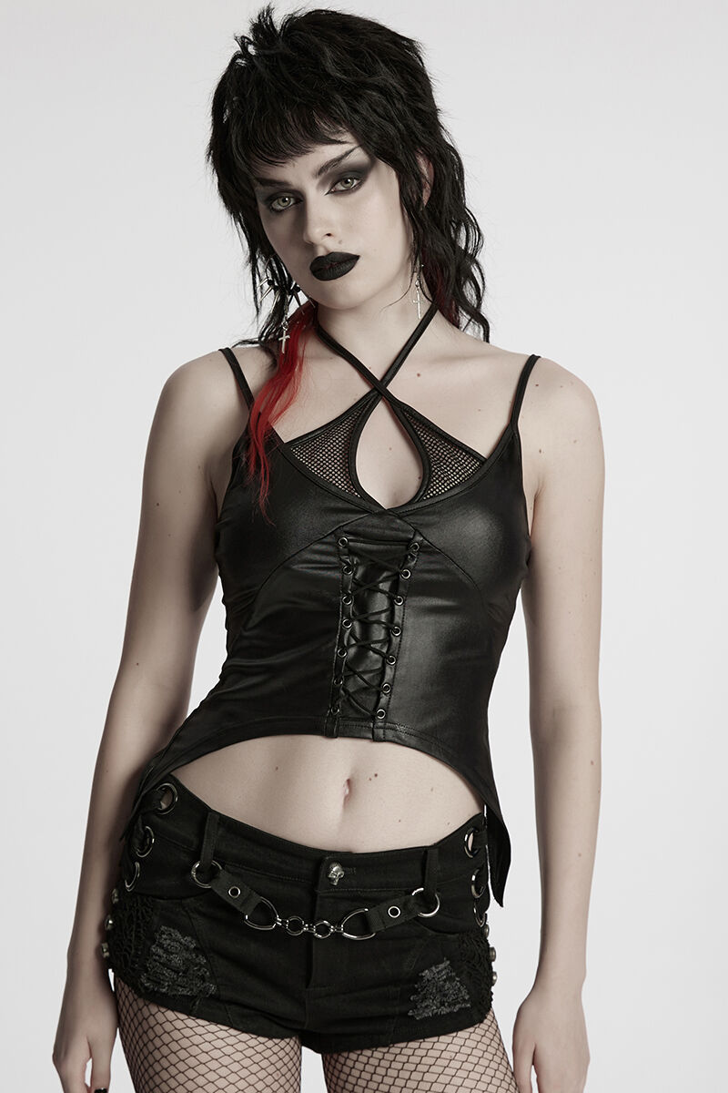 Punk Rave Top Abyssal Mesh