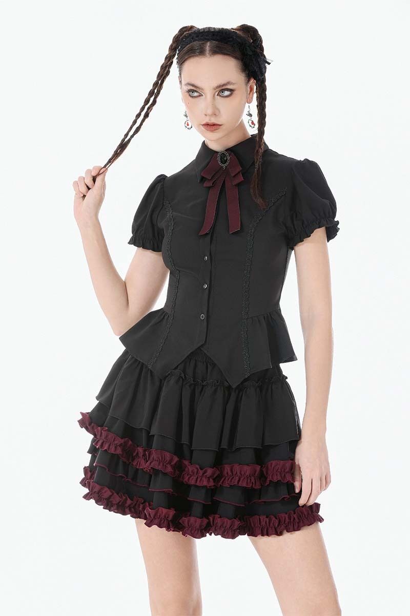 Dark In Love Rock Crimson Ruffle