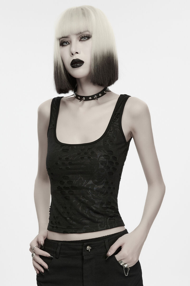 Punk Rave Top Frayed Romance