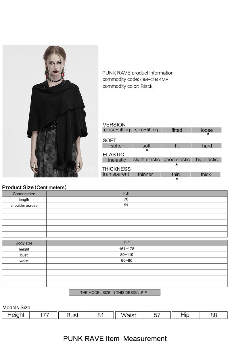 Punk Rave Poncho Moonphases