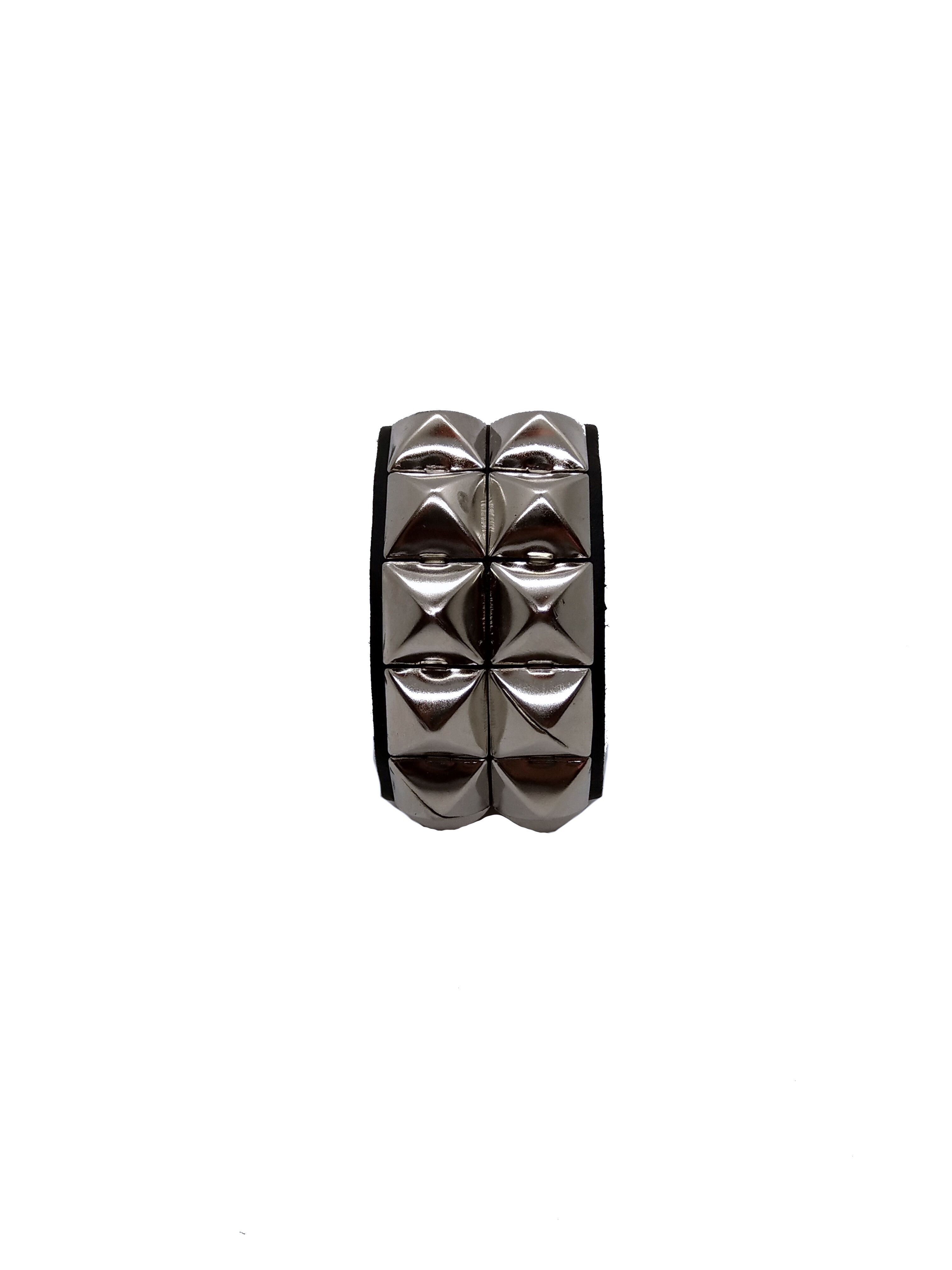 Nietenarmband Pyramidennieten 2-reihig