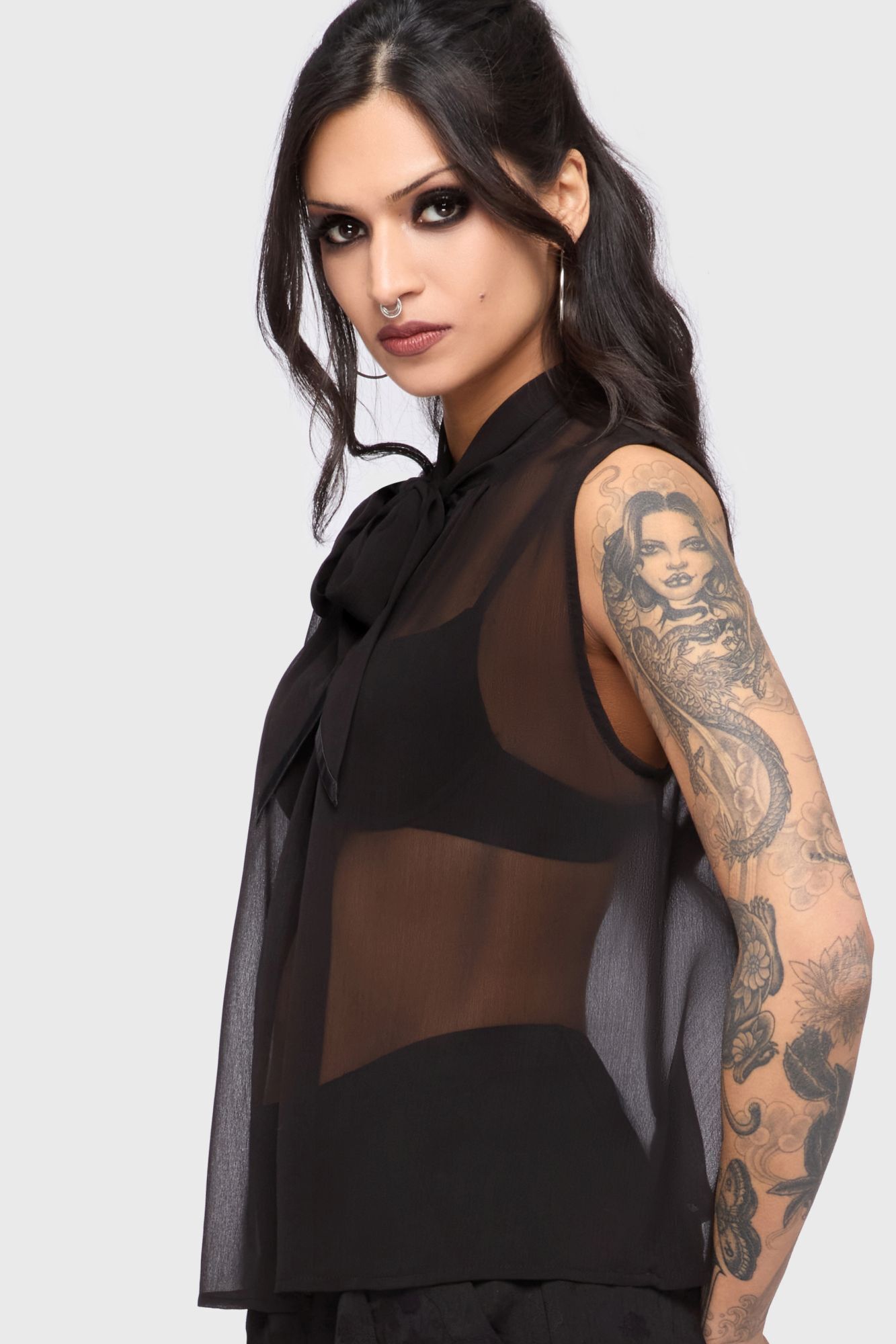Killstar Kihilist Bluse Obsidienne