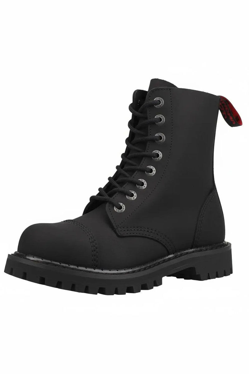 Angry Itch 8 Loch Stiefel Vintage Schwarz