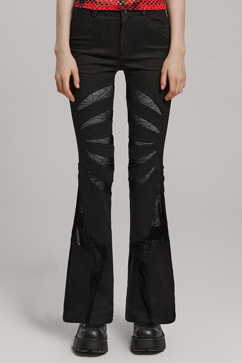 Punk Rave Schlaghose Black Widow