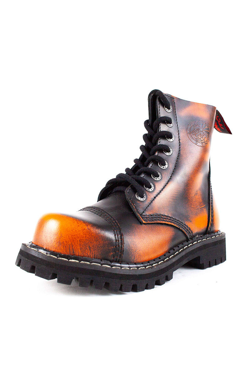 Angry Itch 8 Loch Stiefel Orange Rub Off