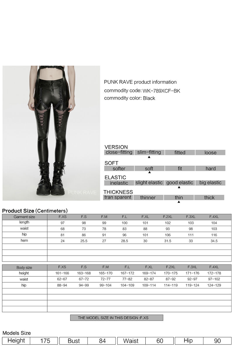 Punk Rave Leggings Rivet Web