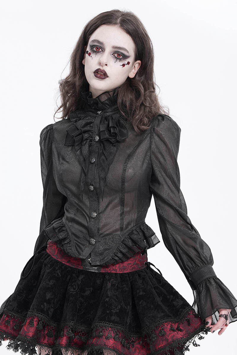 Devil Fashion Bluse Midnight Aristocrat