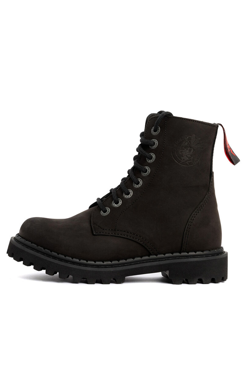 Angry Itch 8 Loch Stiefel Light Vintage Schwarz