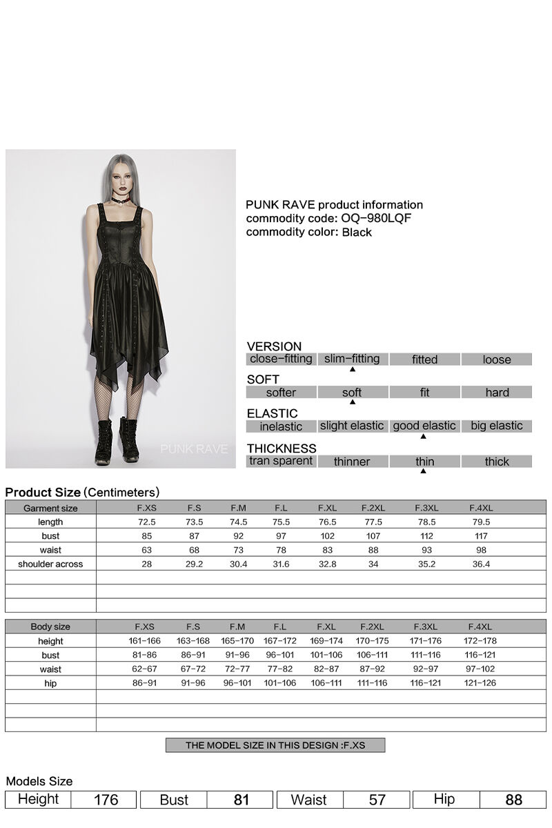 Punk Rave Kleid Crescent Veil