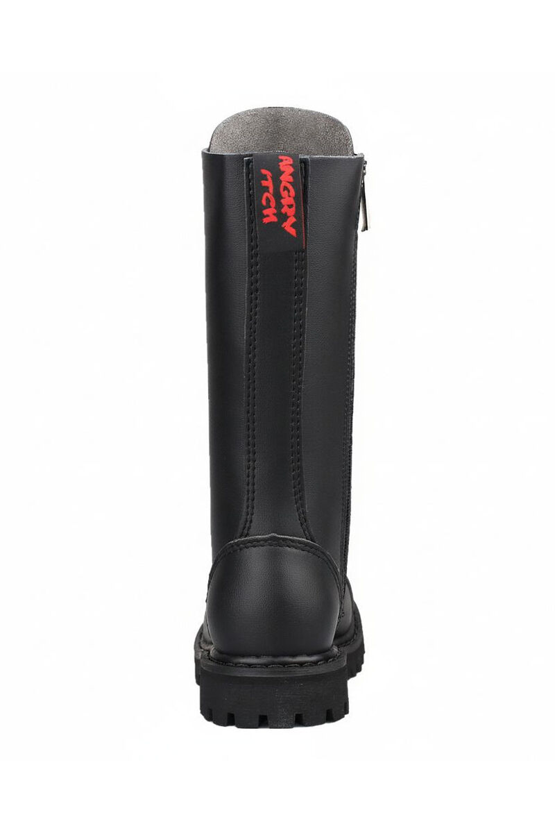 Angry Itch 14 Loch Stiefel Vegan Schwarz