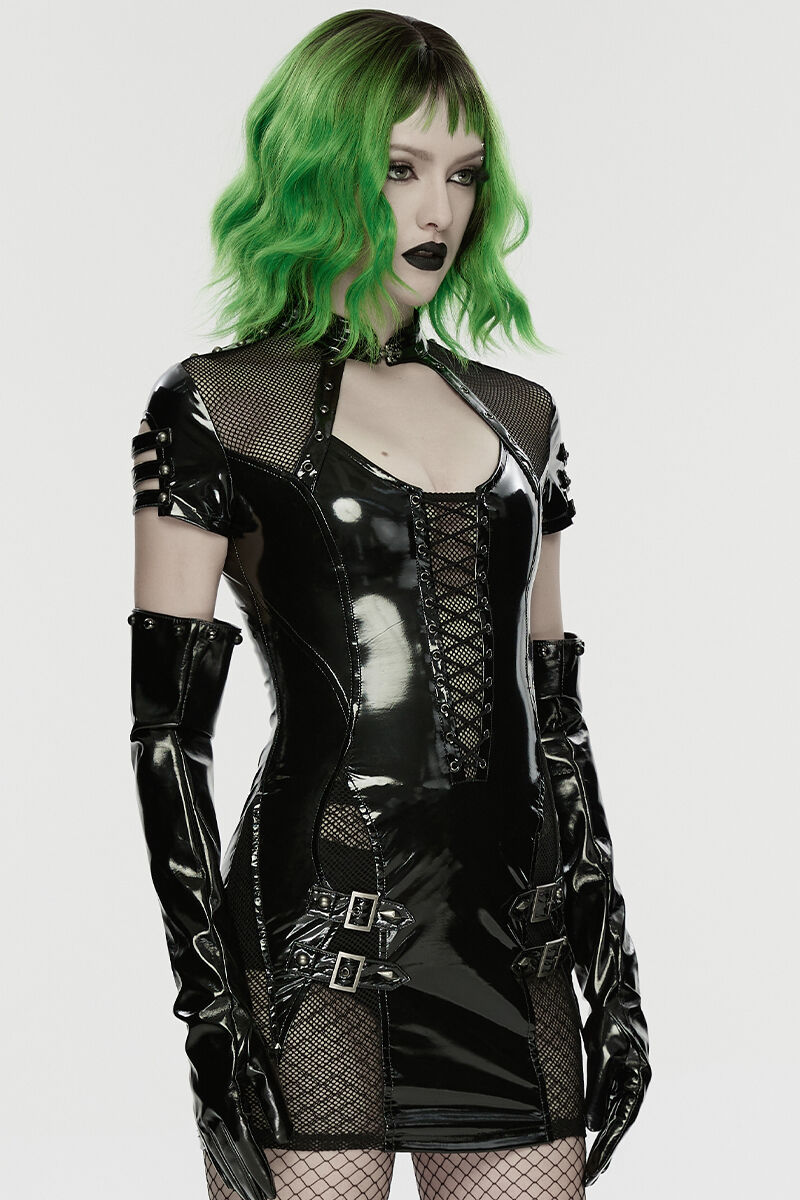 Punk Rave Kleid Chrome Ritual