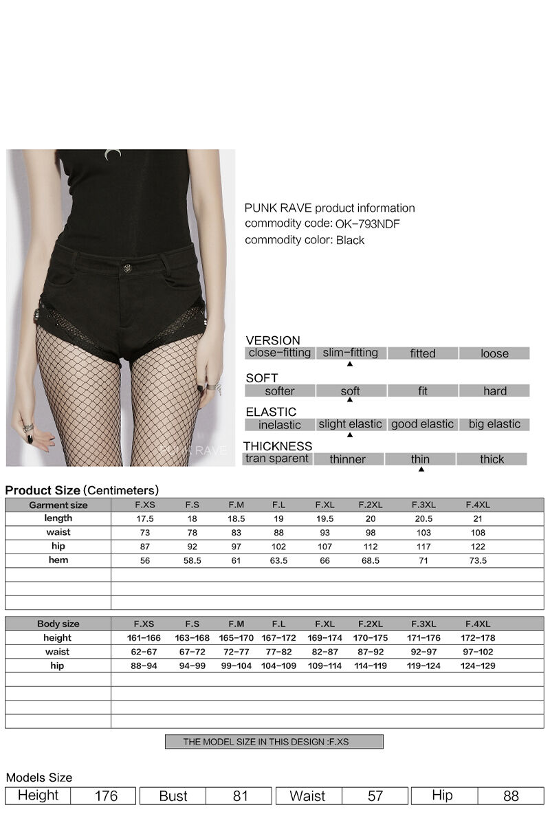 Punk Rave Shorts Ardelia