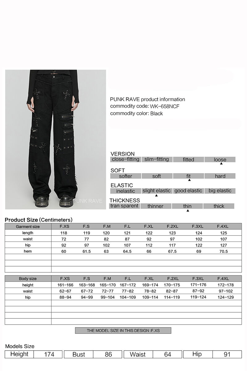 Punk Rave Jeans Crossed Over