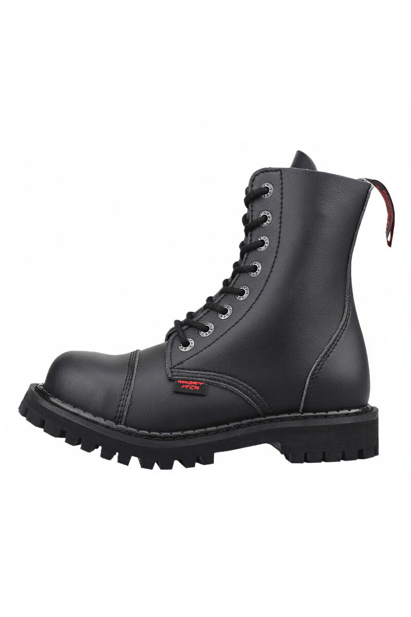 Angry Itch 8 Loch Stiefel Vegan Schwarz