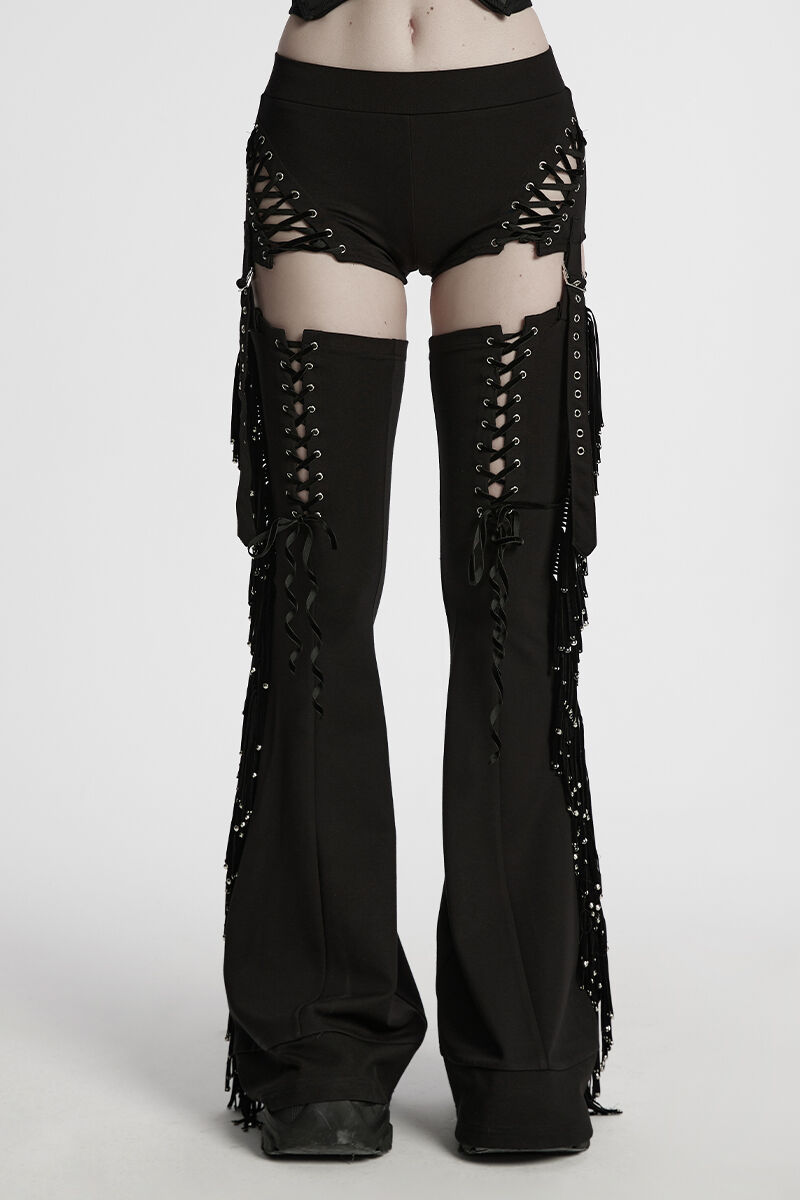 Punk Rave Schlaghose Siren Fringe