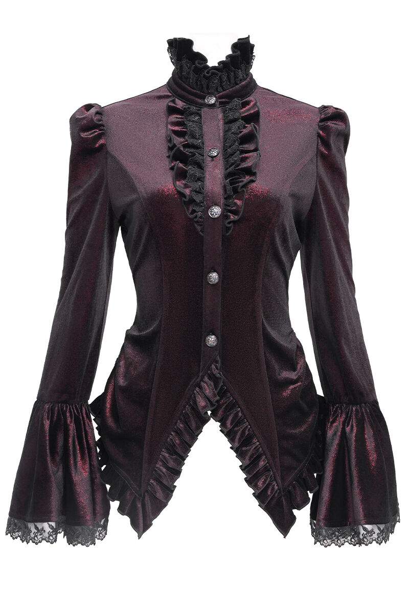 Devil Fashion Bluse Elina Red