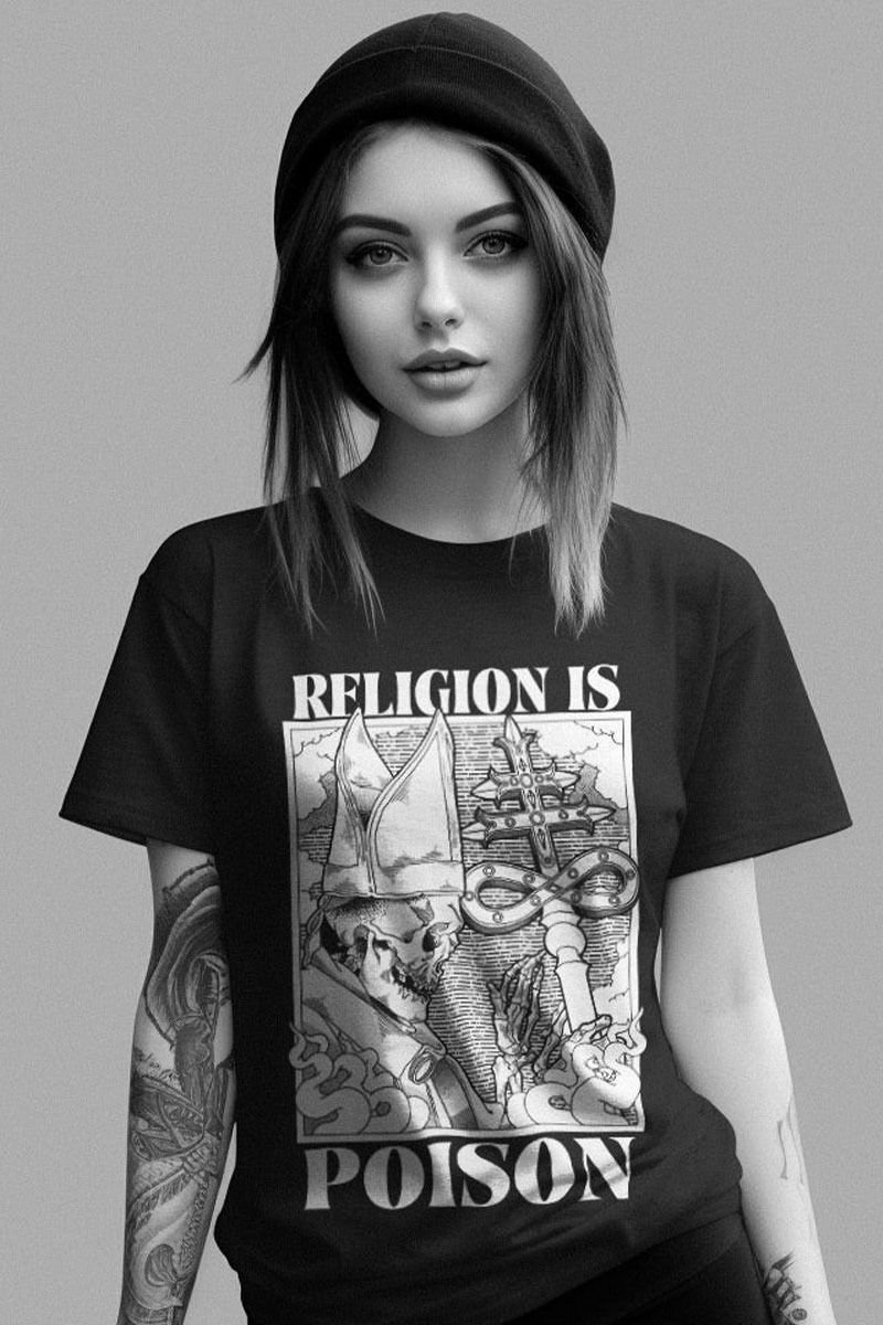 Send Me To Hell Shirt Religion Is Poison