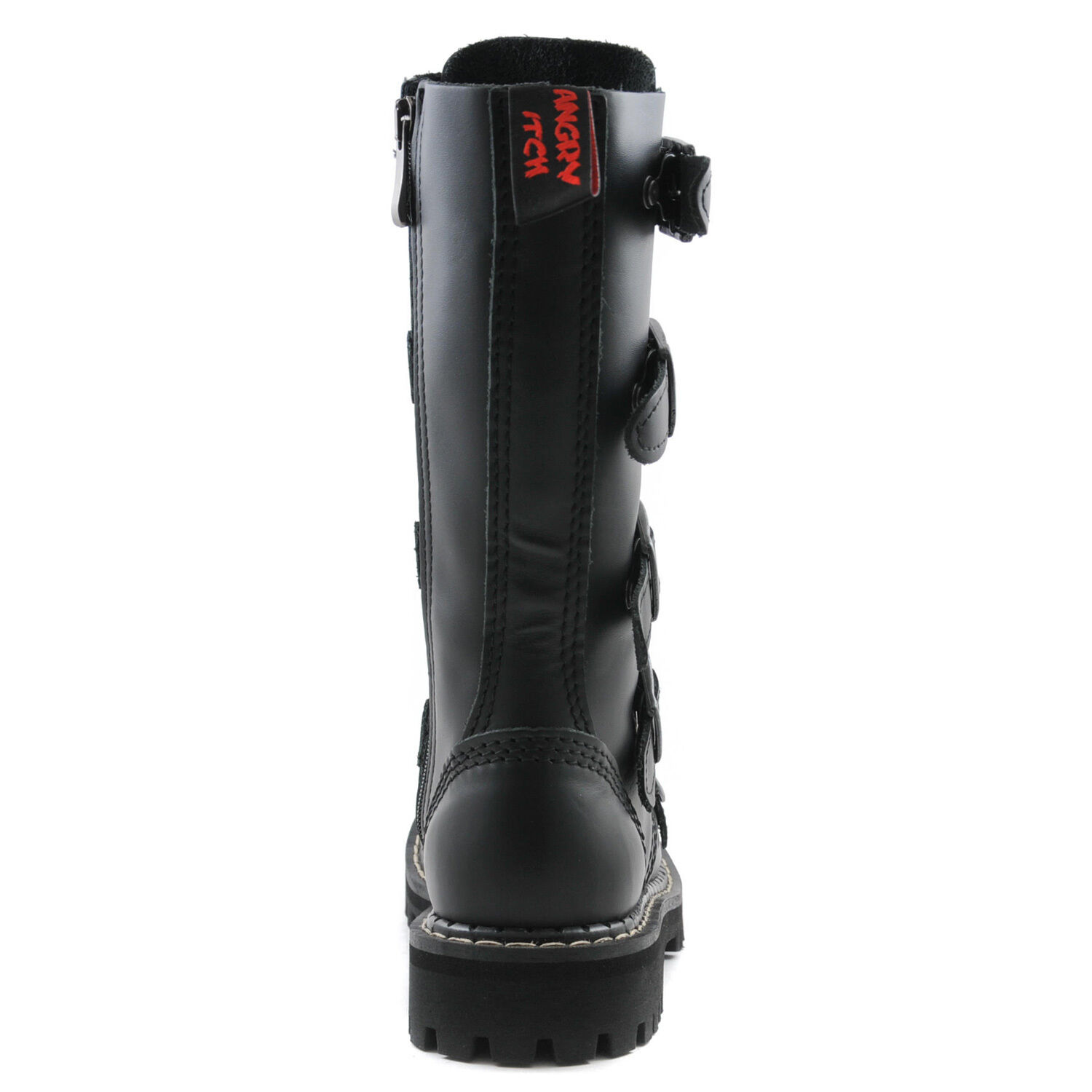 Angry Itch 14 Loch Stiefel 5 Buckle Schwarz