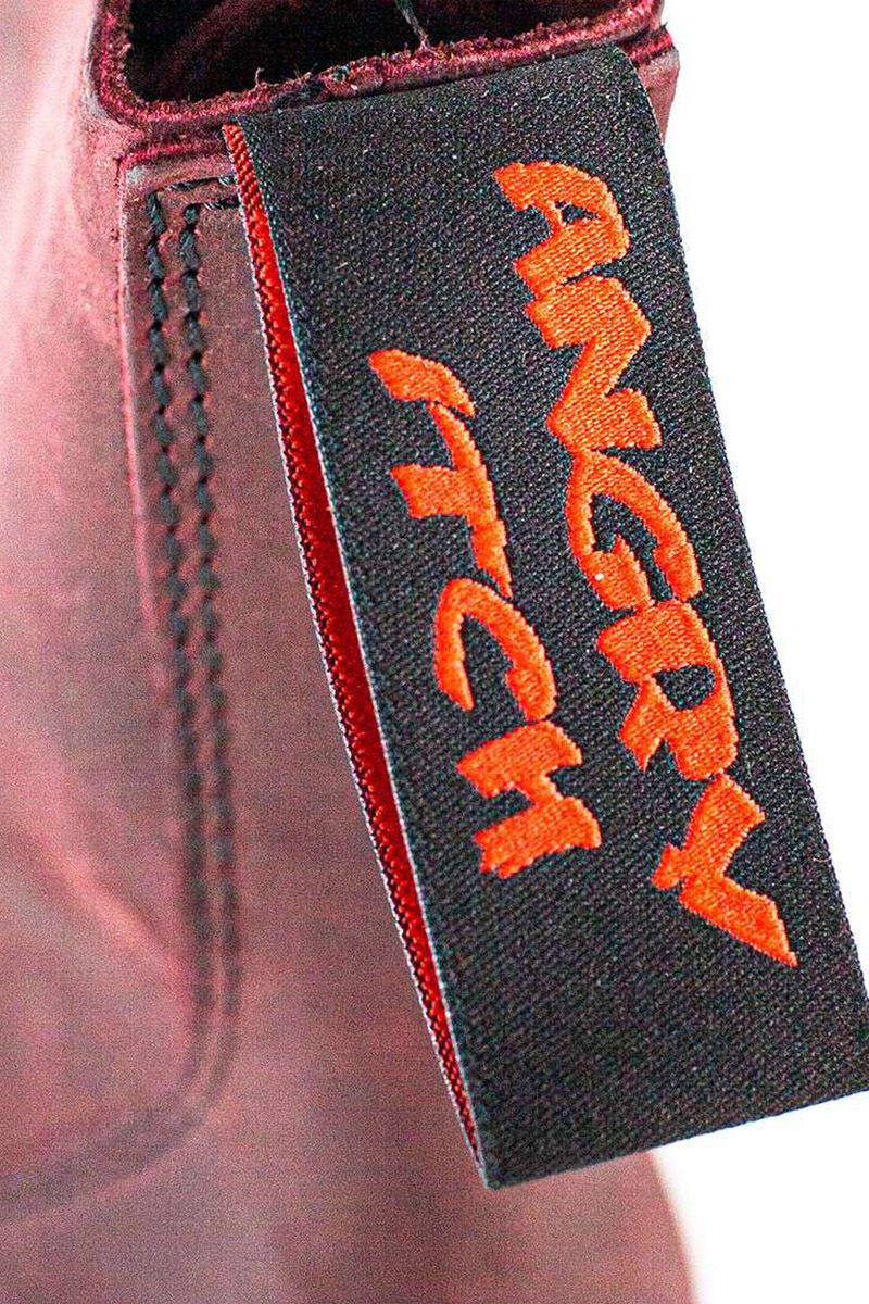 Angry Itch 8 Loch Stiefel Vintage Burgundy