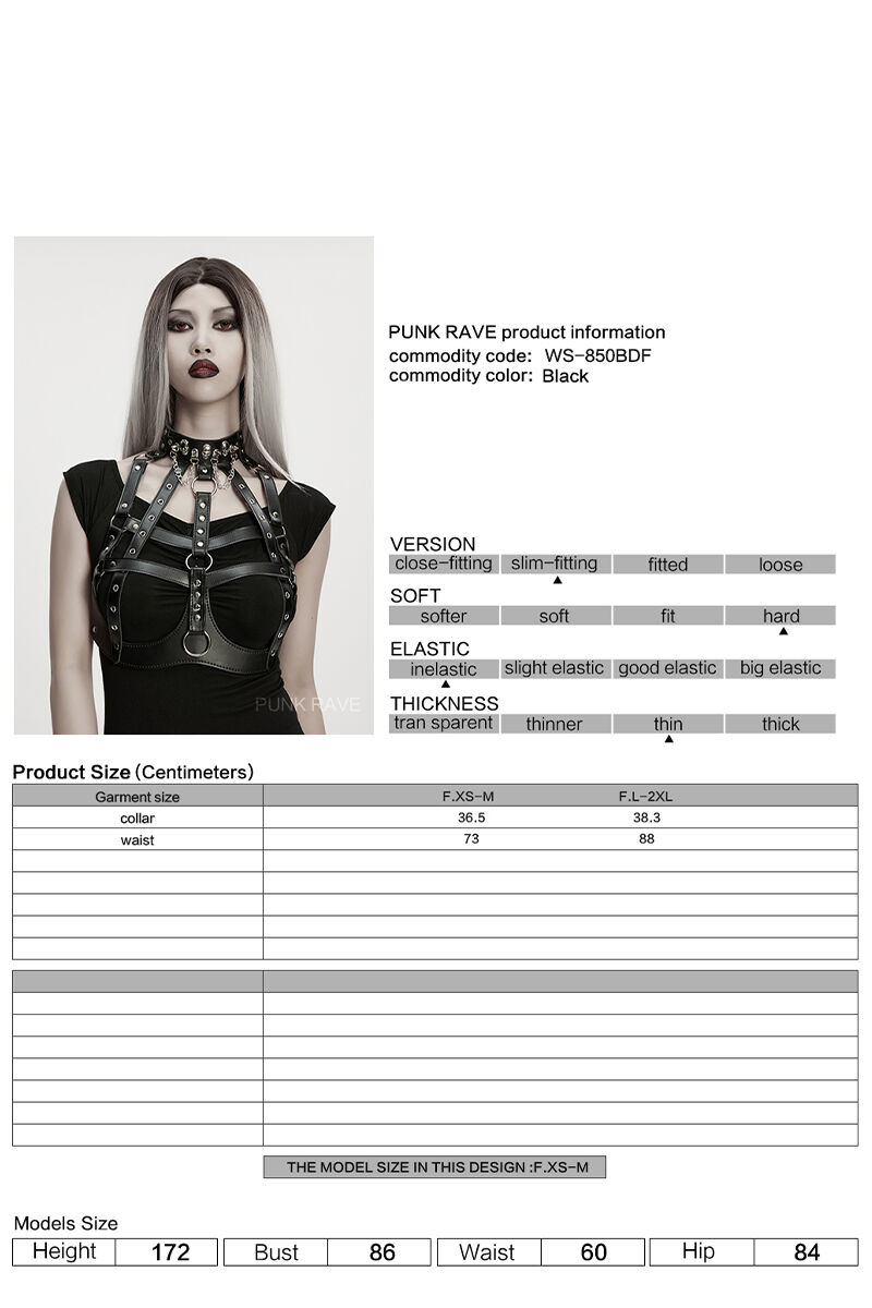 Punk Rave Harness Twilight Web
