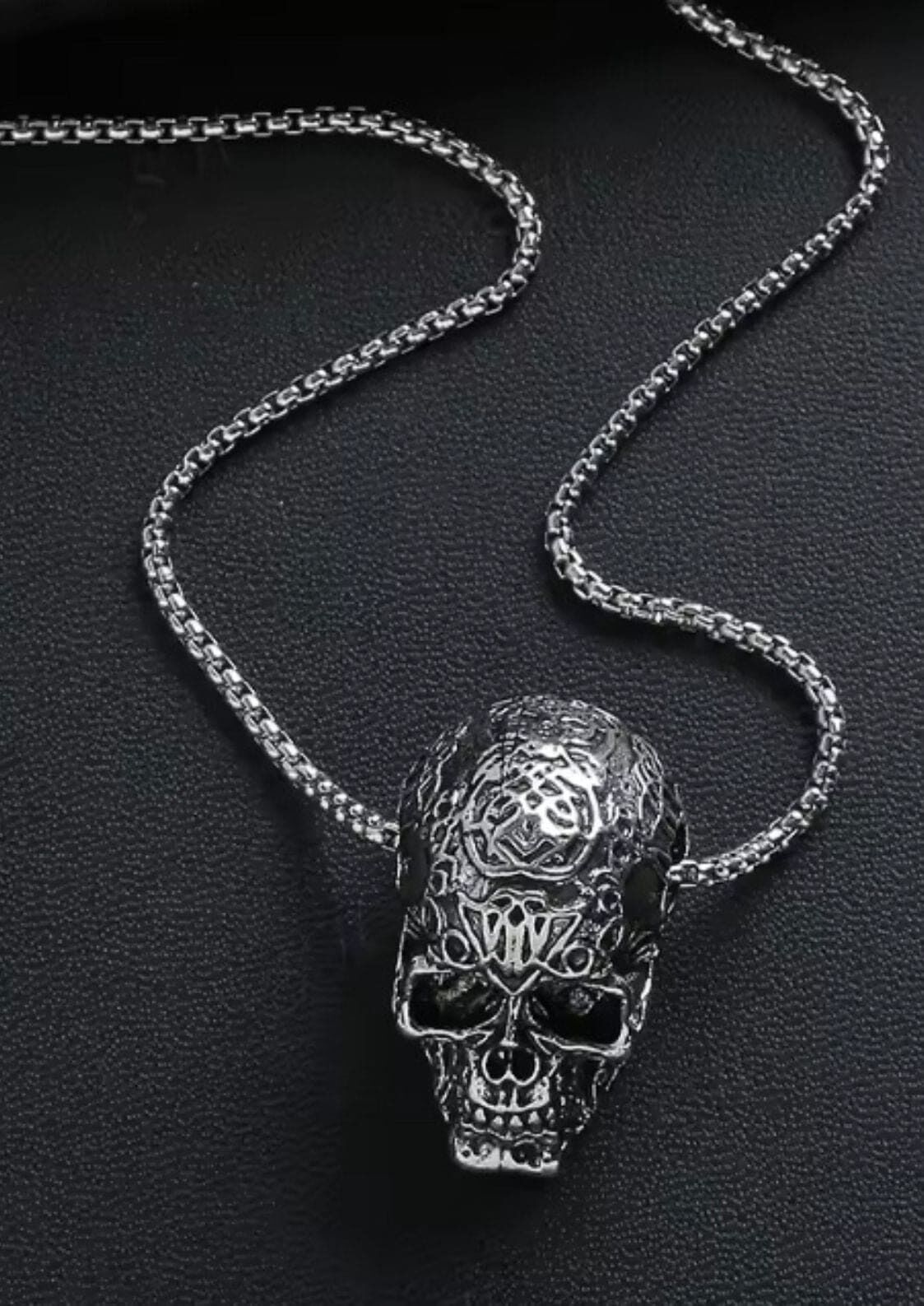 Easure Halskette Tattoo Skull