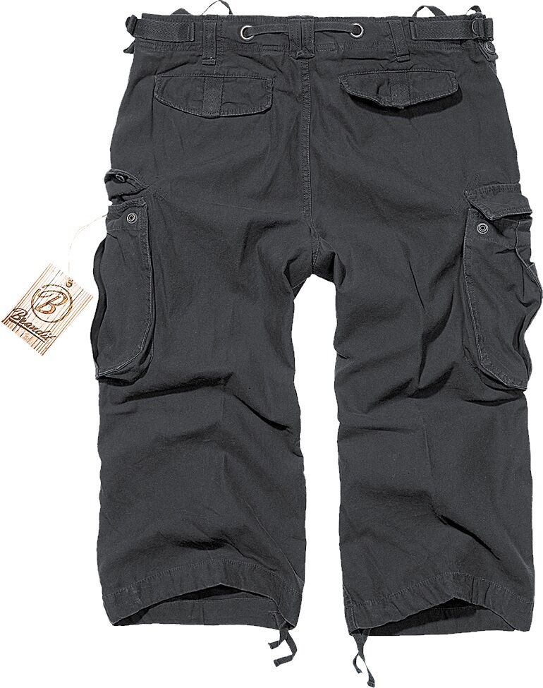 Brandit Shorts Industry Vintage 3/4 Schwarz