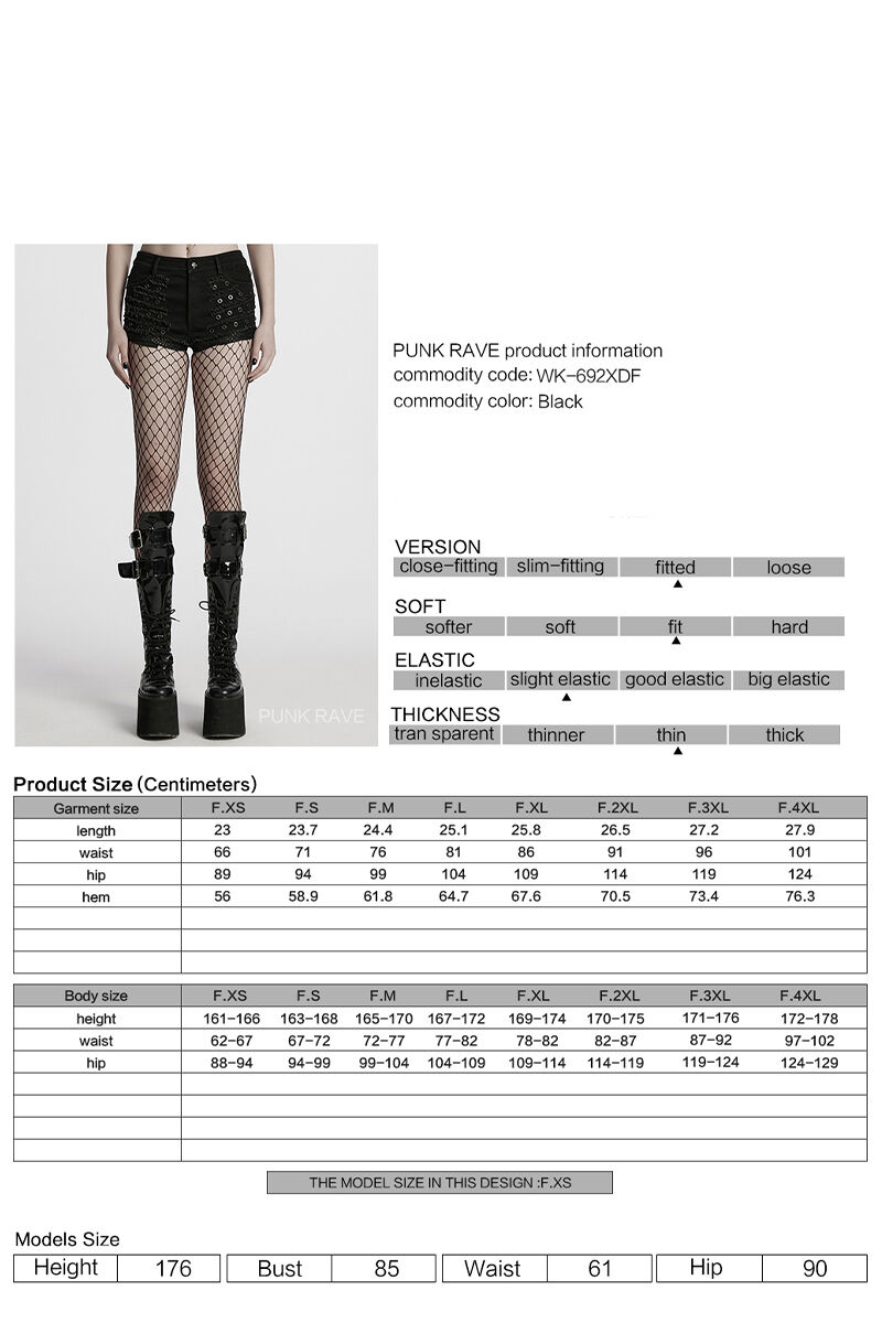 Punk Rave Shorts Gravemarch
