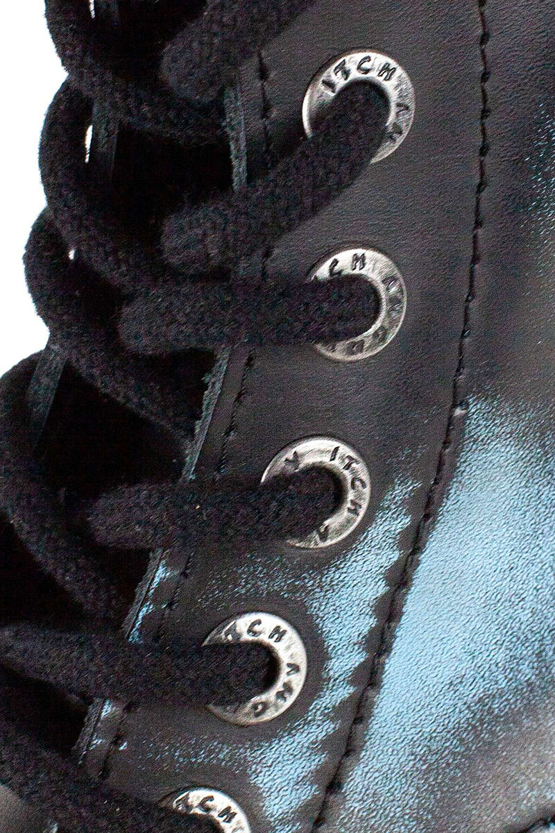 Angry Itch 8 Loch Stiefel Denim Rub Off